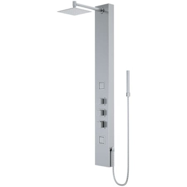 Vigo VG08012ST Rector 55 H 2-Jet Thermostatic Shower Panel with Shower Hea