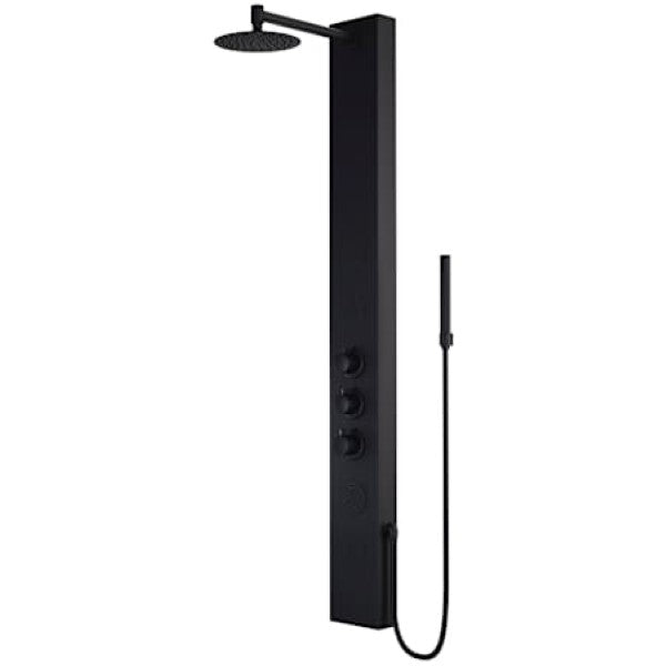 Vigo VG08013MB Ellington 59 H 4-Jet Thermostatic Shower Panel with Shower He