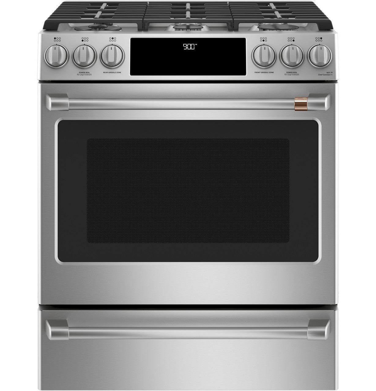Cafe C2S900P2MS1 Stainless Steel 30" Slide-In Dual Fuel Smart Range
