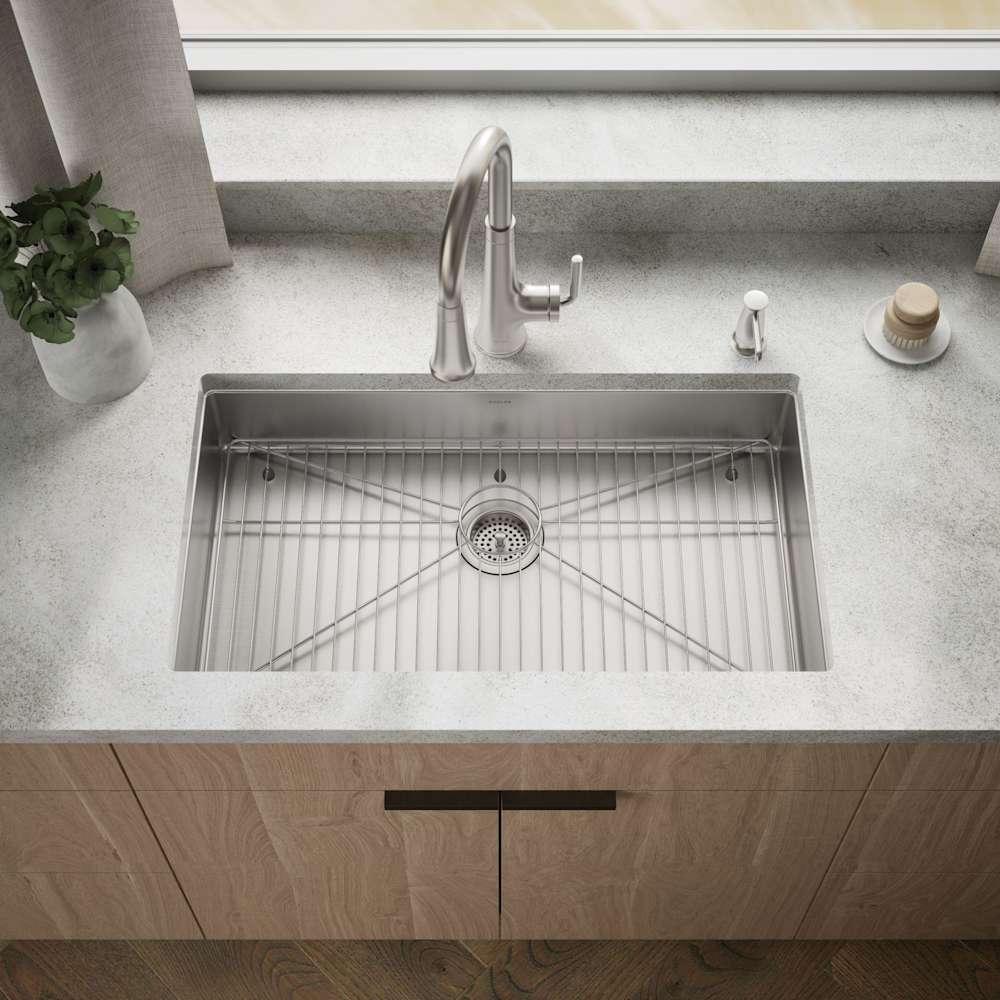 Kohler K-33158-NA Strive 32" Undermount Single Basin Stainless Steel Kitchen Sin