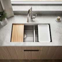 Kohler K-33664-PC-NA Strive 32" Undermount Double Basin Stainless Steel Kitchen
