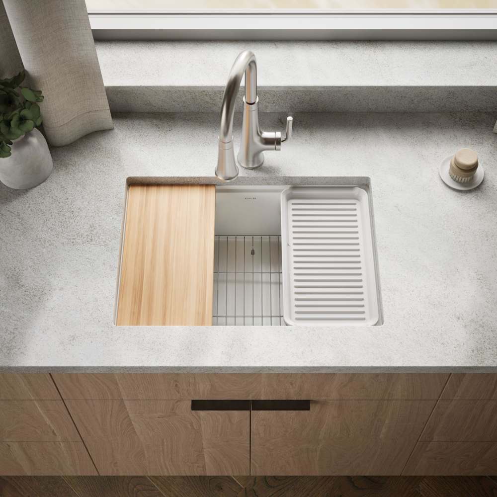 Kohler K-33713-PC-CM6 Billings 26-1-2" Undermount Single Basin Stone Composite K