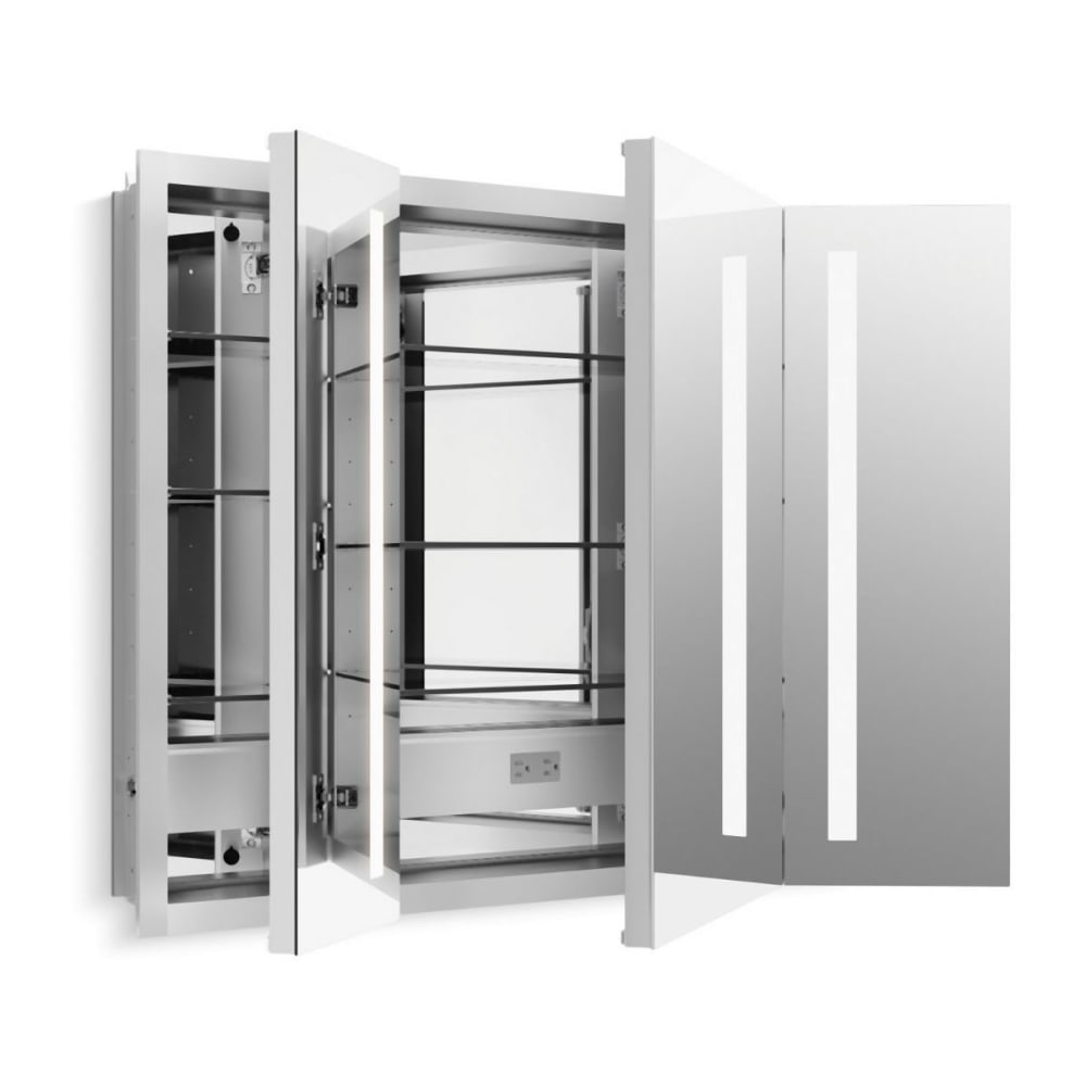 Kohler K-99011-TLC-NA Verdera 40" x 30" Lighted Three Door Medicine Cabinet with