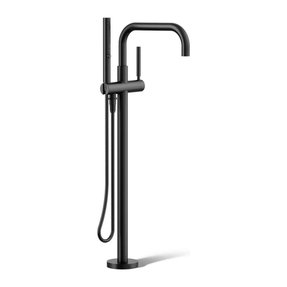Kohler K-T97328-4-BL Purist Floor Mounted Tub Filler with Built-In Diverter - In