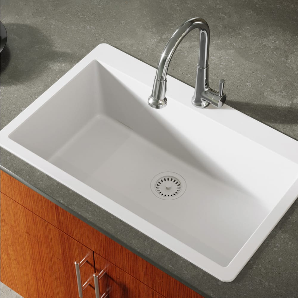 Miseno MG3321T-IV Carolina 33" Single Basin Drop In Stone Composite Kitchen Sink