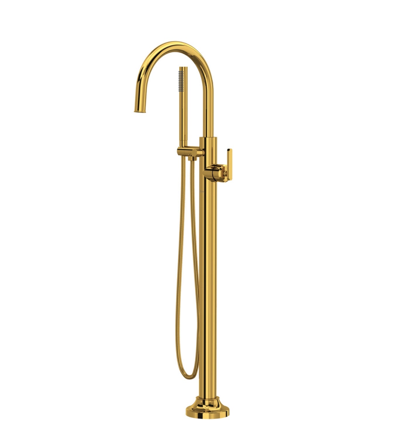 Rohl TAP05F1LMULB Apothecary™ Single Hole Floor Mount Tub Filler Trim - Unlacquered Brass